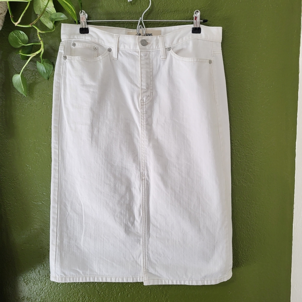 White Denim Skirt